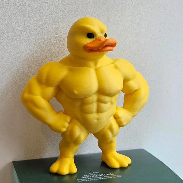 Whimsical Muscle Duck Decor